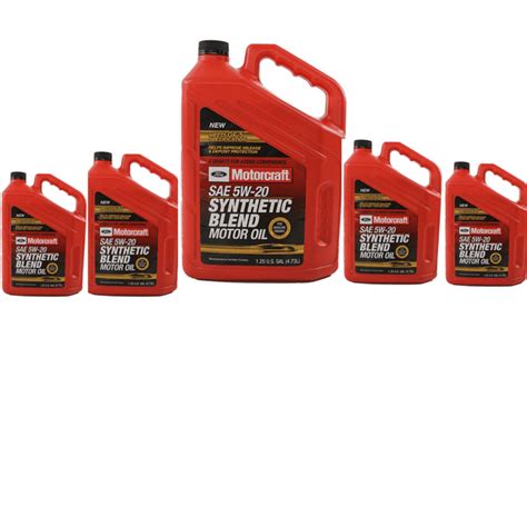 Genuine Ford Fluid Xo 5w20 5q3sp Sae 5w 20 Premium Synthetic Blend Motor Oil New Pack Of 5