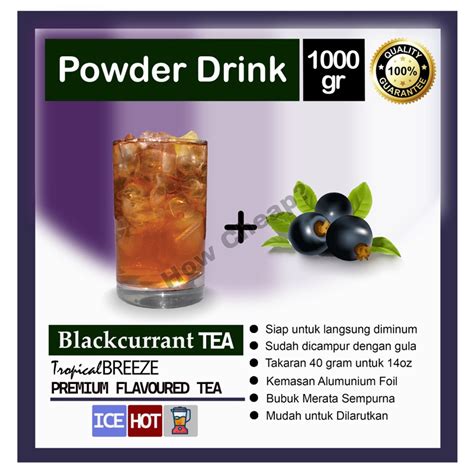 Jual Blackcurrant Tea Instan Bubuk 1kg Ready To Drink 019 Shopee