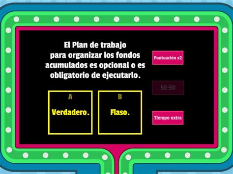 Cuestionario Fondos Acumulados Gameshow Quiz