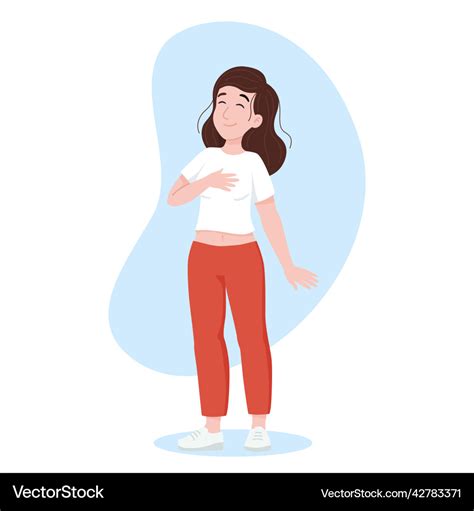 Woman Takes A Deep Breath Health And Wellbeing Vector Image