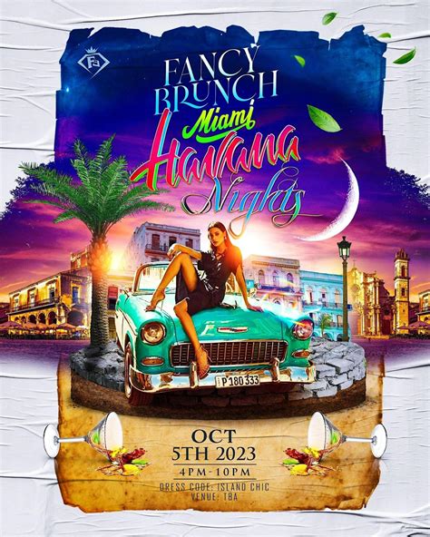 Fancy Brunch Miami: Havana Nights - Oct 5, 2023 | FETE LIST, Soca Events