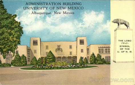 University Of New Mexico Administration Building Albuquerque Nm Postcard