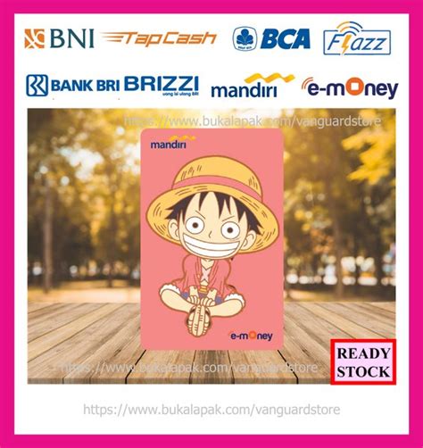 Jual Kartu Emoney Design Anime One Piece Monkey D Luffy Soft Mandiri