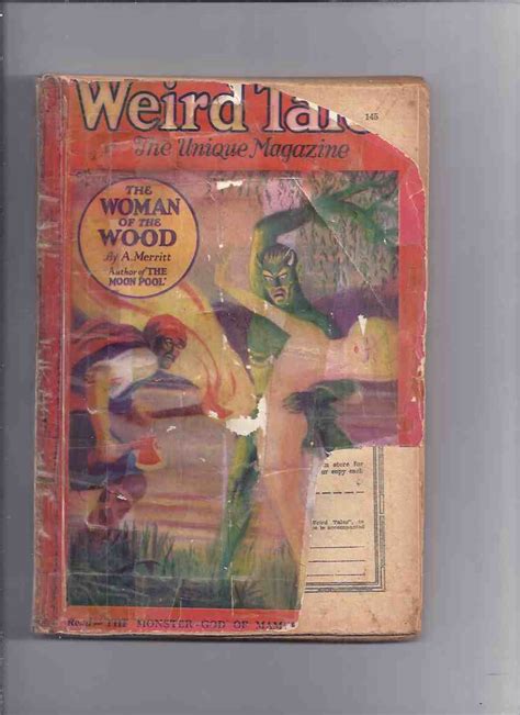 Weird Tales Magazine Pulp Volume 8 Viii 2 August 1926