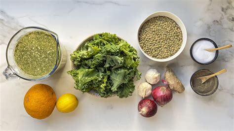 Hearty and Wholesome Green Lentil Soup with Kale - Cooking with Zahra