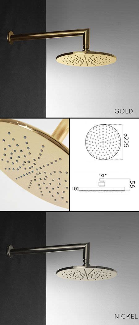 Gold Fixed Shower Head 77M Shower Heads Fixed Shower Head Gold Shower