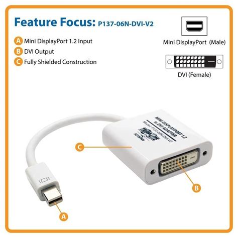 Tripp Lite Keyspan Mini Displayport To Vgadvihdmi All In One Cable