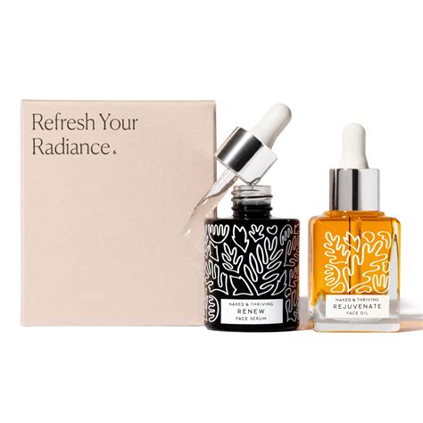 Naked Thriving The Night Set Renew Serum Rejuvenate Oil Ácido Hialurónico Anti
