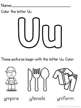 Letter Uu Worksheets | Kindergarten Alphabet Practice | TpT