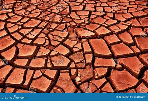 Desert. Aerial View of a Beautiful Cracks in the Ground. Texture, Deep ...