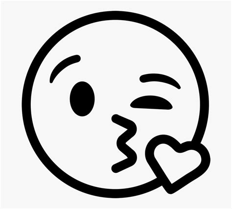 sleep drawing kissy face emoji    kiss clipart black