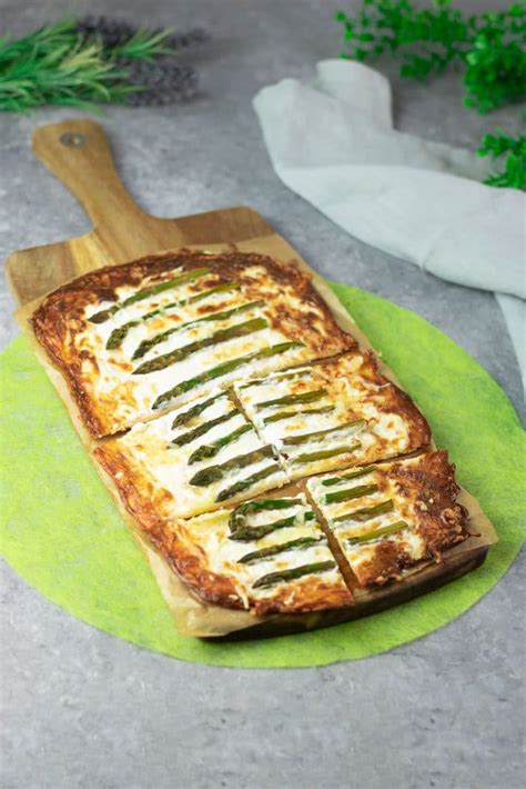 Low Carb Spargel Flammkuchen Mit Ziegenfrischk Se