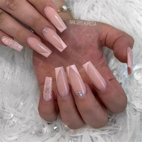 Nude Acrylic Nail Art Designs Nude Tips