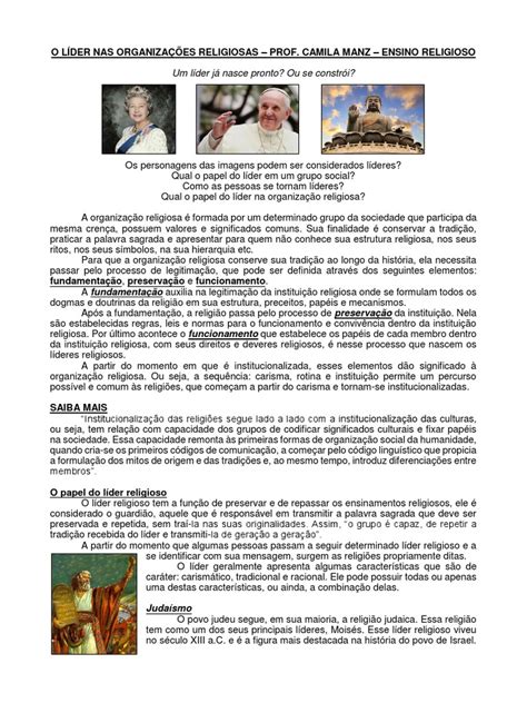 Líderes Espirituais Como Maomé - Lideres Religiosos | PDF | Maomé | Muçulmano