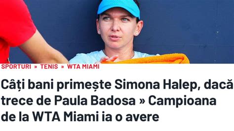 Simona Halep revine în tenis la Miami 19 martie Halep Badosa Cat