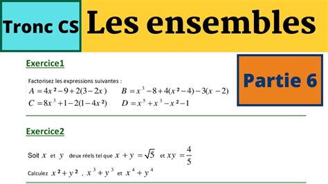 Maths Tronc Commun Science Les Ensembles Des Nombres Exercices