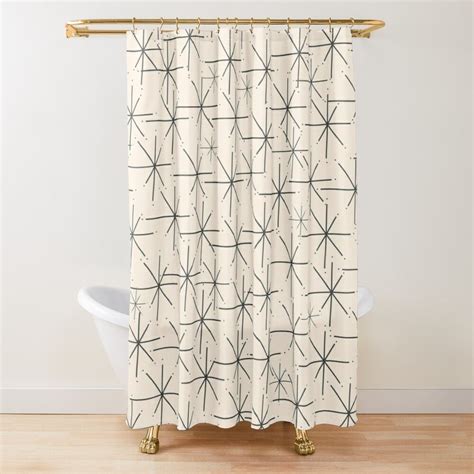 Stella Atomic Age Mid Century Modern Starburst Pattern In Charcoal