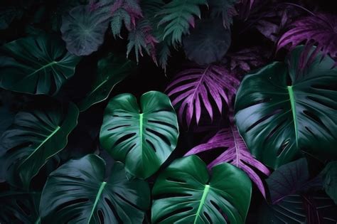 Premium Ai Image Tropical Leaf Plants Generate Ai