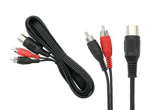 Kabel przewód wtyk DIN 5pin 2x wtyk 2 RCA cinch 1 2m adapter