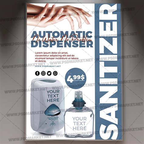 Download Sanitizer Dispenser Template Flyer Psd Psdmarket