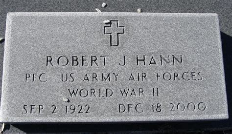 Robert John Hann Find A Grave Memorial