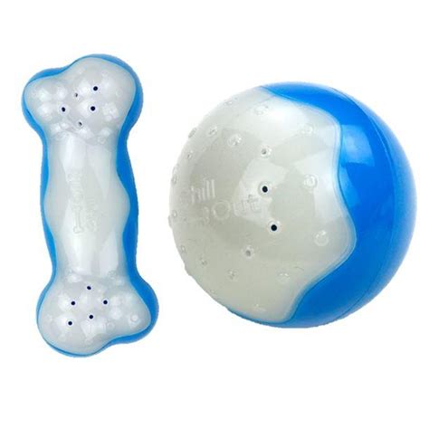 All For Paws Chill Out Ice Ball And Bone Cooling Dog Toys