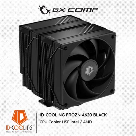 Jual Id Cooling Frozn A Black Cpu Cooler Dual Tower Heatpipe Intel