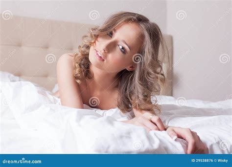 Portrait Of Woman In Black Lingerie Stock Photo Image Of Lingerie White