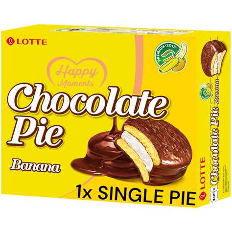Lotte Choco Pie Banana Flavour Single (Korea) - 1oz (28g) BB 23/04/24 ...