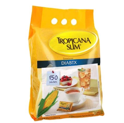 Tropicana Slim Sweetener Diabtx 150 Sachet Gula Untuk Diabetes