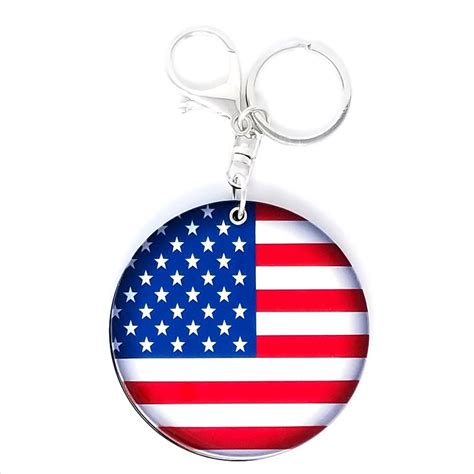 American Flag Keychain Mirror