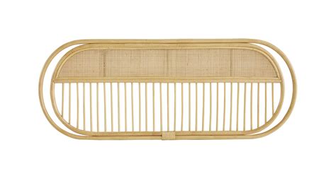 Testata Letto In Rattan Naturale E Motivo A Intreccio L165 Cm SYBILLE