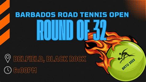 Barbados Road Tennis Open 2023 Round Of 32 Belfield Black Rock