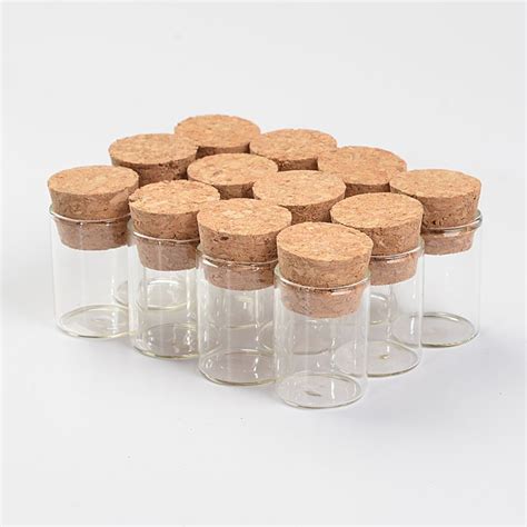 Mm Ml Mini Glass Vials Jars Packaging Bottles Test Tube With Cork