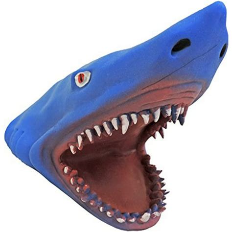 Soft Rubber 6 Inch Great White Shark Hand Puppet