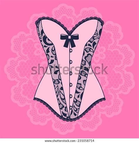 Fashion Female Lingerie Vintage Lace Ornament Stock Vector Royalty Free 231058714
