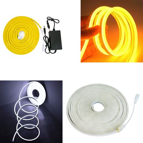 Trif Комплект гибкая неоновая лента LED NEON Белая и Жёлтая, 5M, лед ...