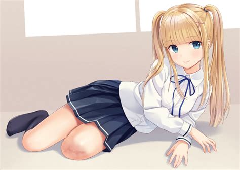 Anime Amputee Cute Stump Anime Haircut Blonde Hair Blue Eyes Anime