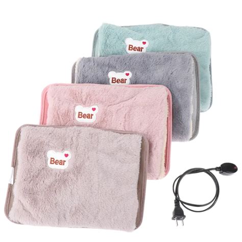 Hand Warmer Heat Pack Cute Rechargeable Electric Hot Water Bag Safety Rabbit Fur Reusable Hot