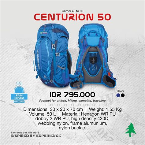 Jual TAS GUNUNG CARRIER CONSINA CENTURION 50L Shopee Indonesia