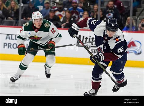 Colorado Avalanche Left Wing Artturi Lehkonen 62 And Minnesota Wild