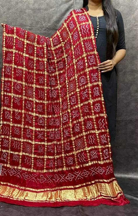 Handcrafted Pure Gajji Silk Dupatta Bandhani Dupatta Gajji Etsy