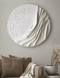 Mirror by Krogh Andersen | Textured canvas art, Round wall art, Texture art