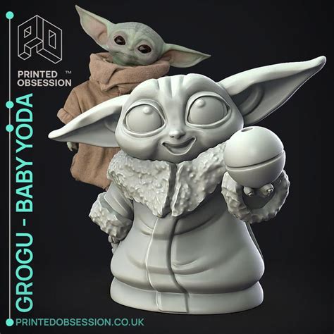 Grogu - baby yoda - Star Wars - Fan art - 3D model by printedobsession ...