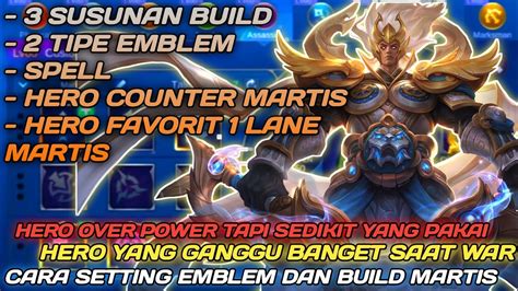 Cara Setting Emblem Dan Build Martis Paling Sakit Emblem Martis