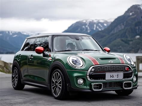 A green mini with the number m on the front | Premium AI-generated image