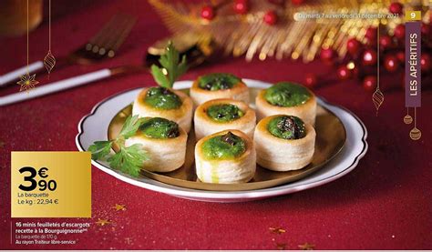 Promo 16 Minis Feuilletés D escargots Recette à La Bourguignonne chez