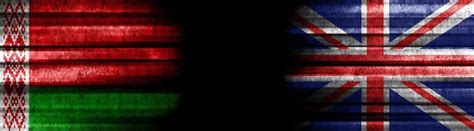 Premium Photo Belarus And United Kingdom Flags On Black Background