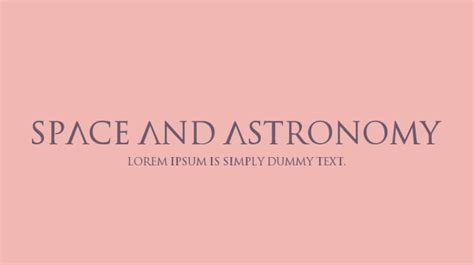 Space And Astronomy Font Download Free For Desktop And Webfont