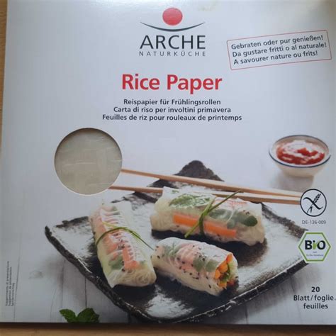 Arche Naturküche Carta di riso rice paper Review abillion